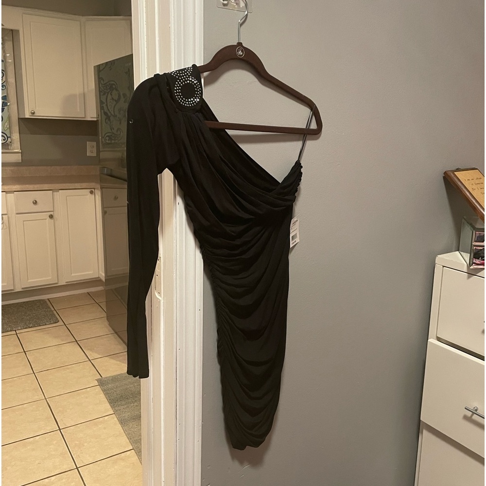 Black one shoulder super sexy lovers lane dress